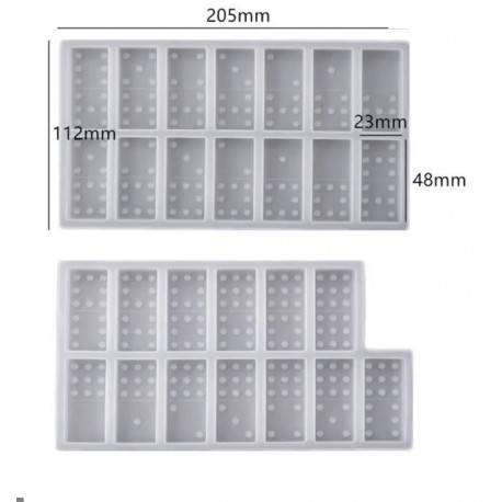 Moule silicon domino