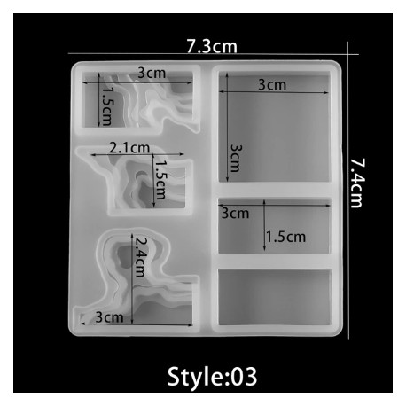 Moules en résine époxy de Silicone de montagne 2