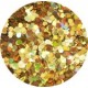 Hexagon Glitter 20G: Gold Laser