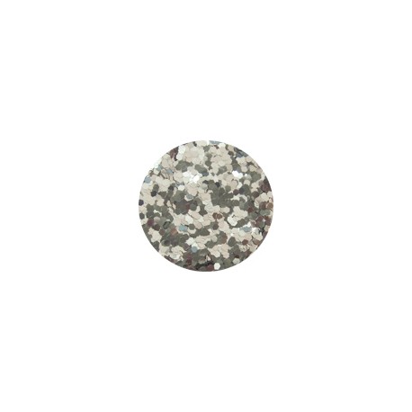 Hexagon Glitter 20G: Silver