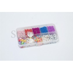 kit bijoux boite forme rectangulaire varié