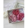 Moule  silicone, forme de coeur et rose